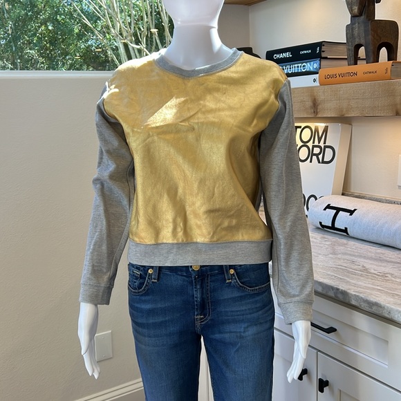 JCrew Sweatshirt with gold accent on front (Size XS) - Picture 2 of 9